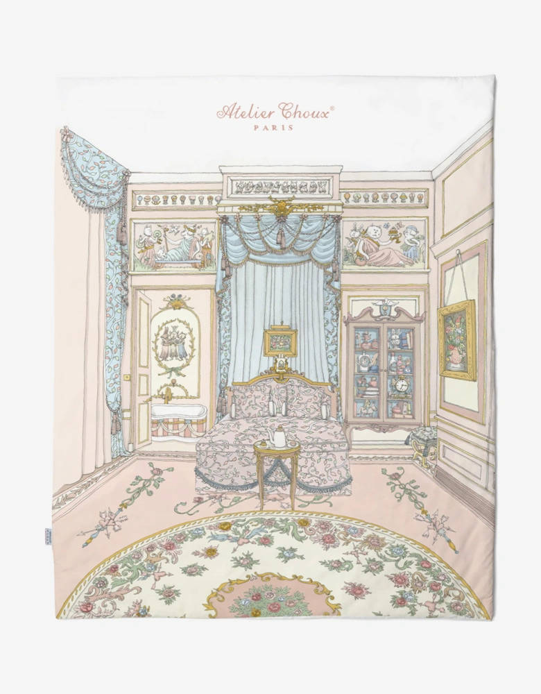 Baby French Bedroom Quilt in Multicolour  (100 × 130 cm)