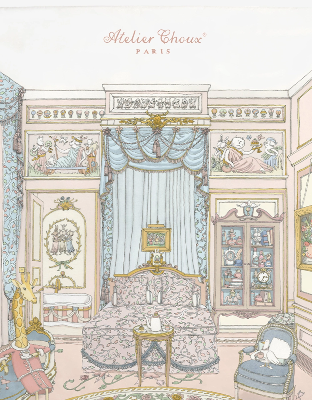 Baby French Bedroom Quilt in Multicolour  (100 × 130 cm)