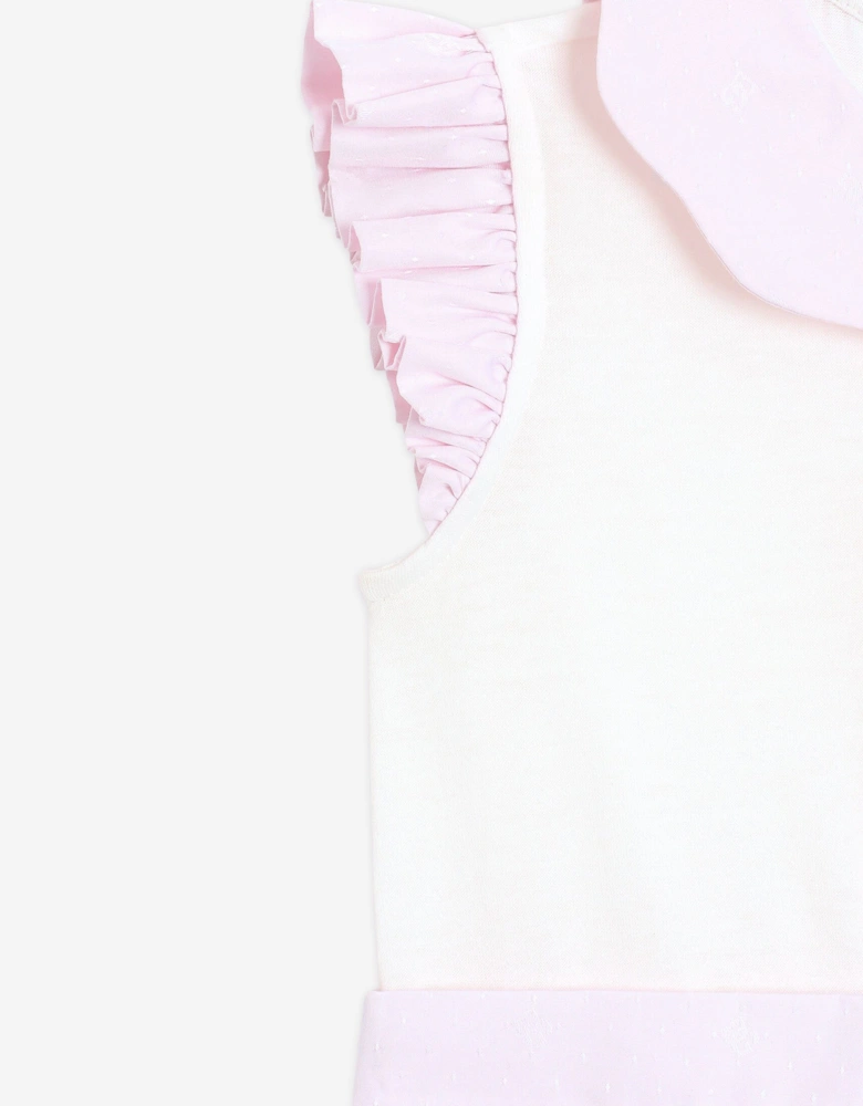 Baby Girls Embroidered Romper in Pink