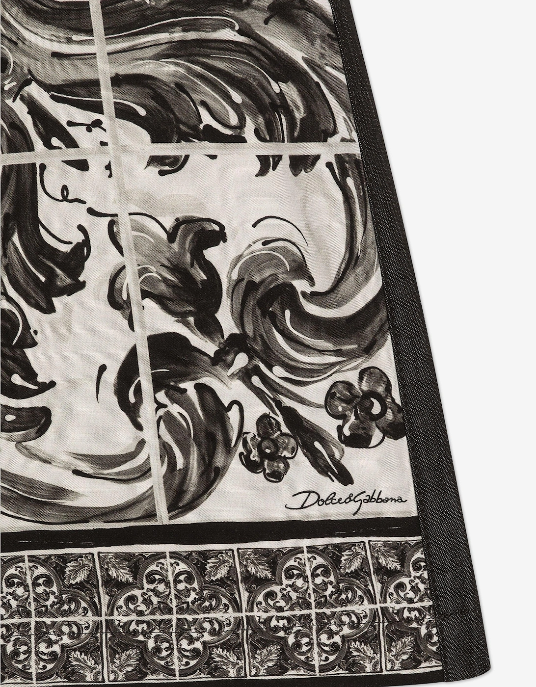 Boys Majolica Print Shorts in Black