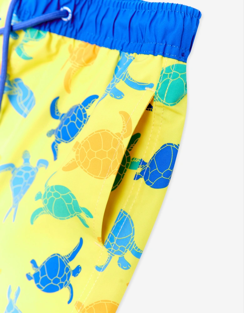 Boys Turtle Beach Shorts in Yellow (UPF50+)