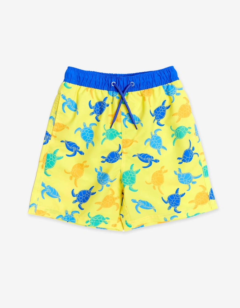 Boys Turtle Beach Shorts in Yellow (UPF50+)