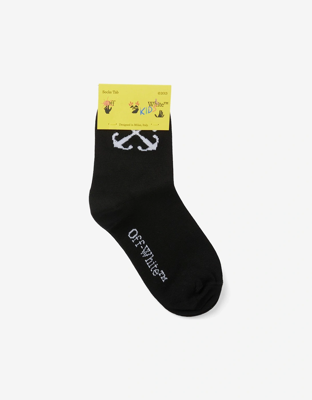 Kids Arrow Mid High Socks in Black, 4 of 3