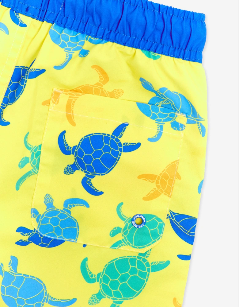 Boys Turtle Beach Shorts in Yellow (UPF50+)