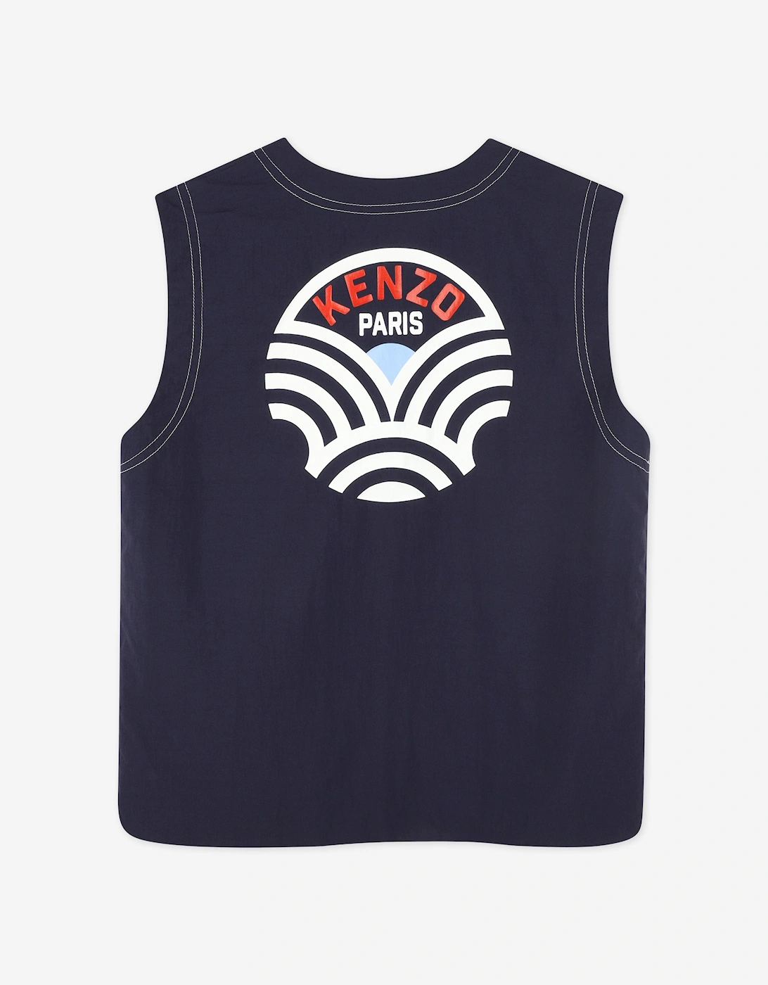 Boys Logo Gilet in Navy