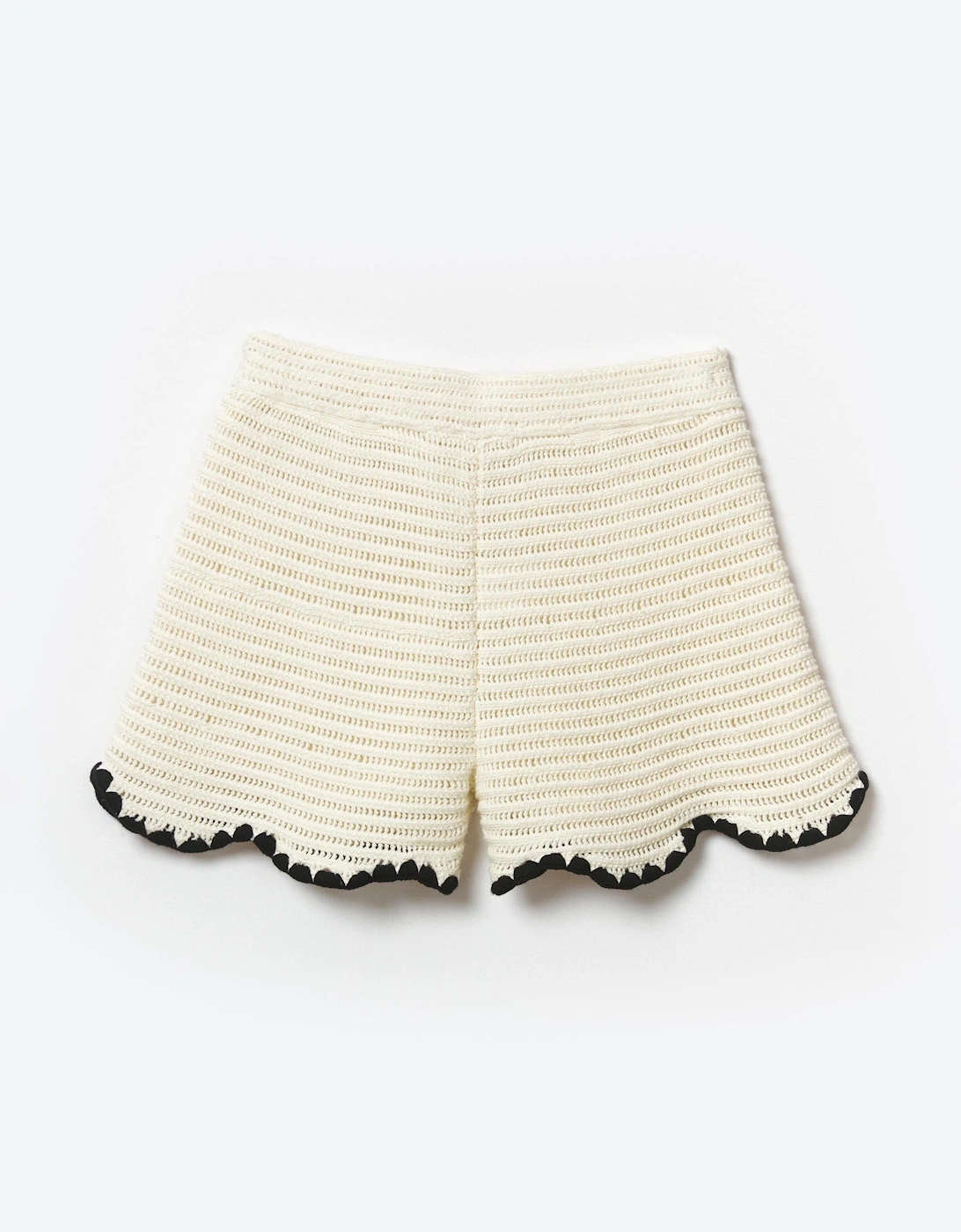Girls Crochet Mini Shorts in Ivory