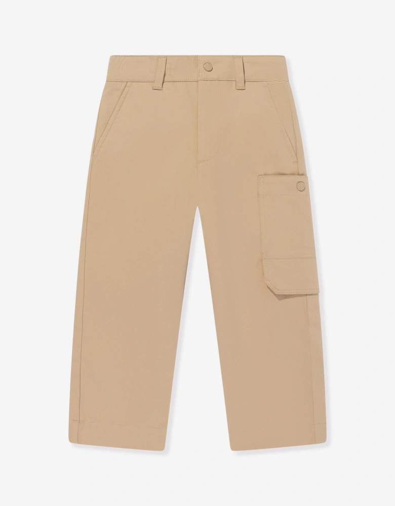 Enfant Boys Cargo Trousers in Beige