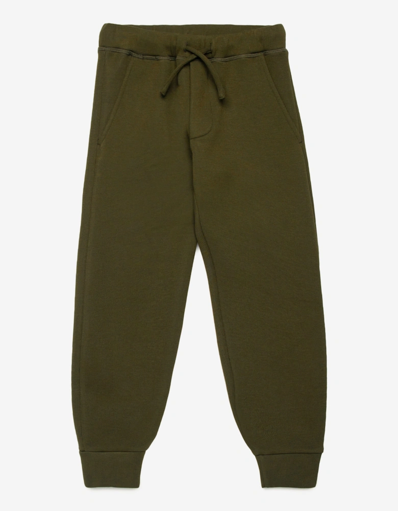 Kids Branded Joggers in Green
