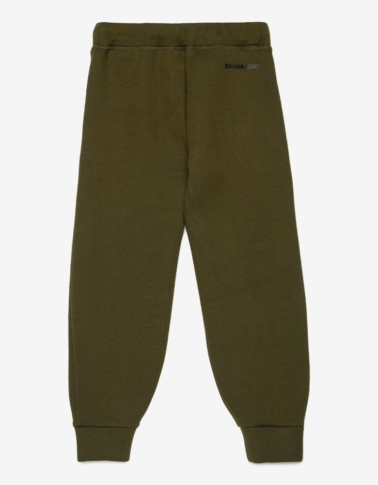 Kids Branded Joggers in Green