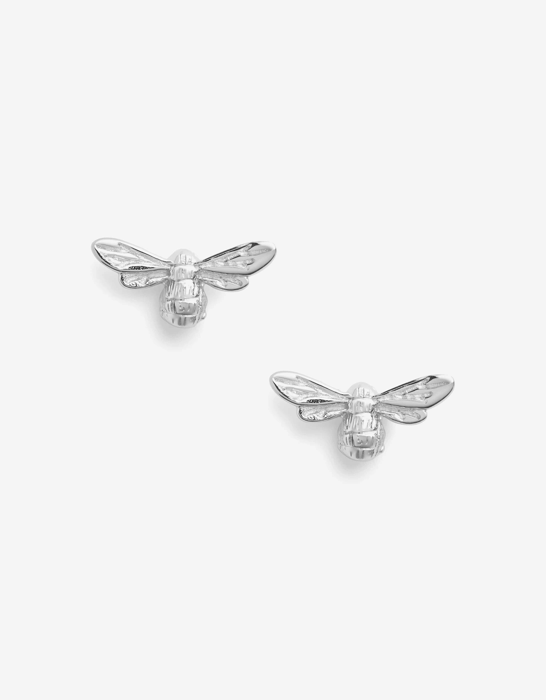 Lucky Bee Stud Earrings in Silver, 5 of 4
