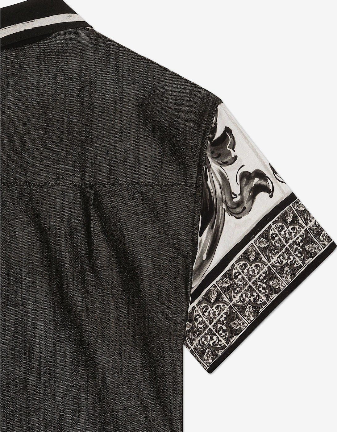 Boys Majolica Print Shirt in Black