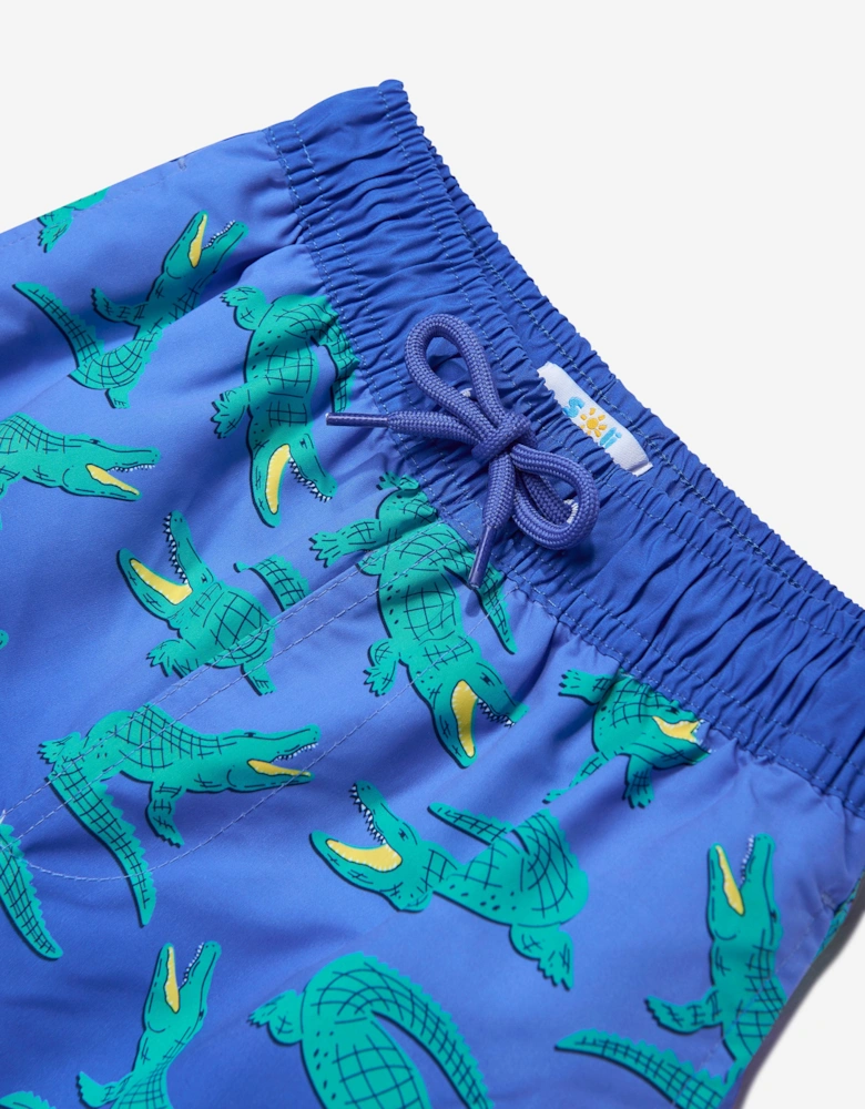 Boys Crocodile Beach Shorts in Blue (UPF50+)