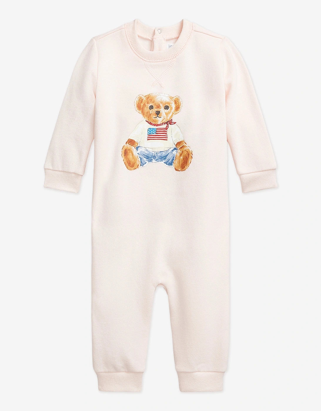 Baby Girls Polo Bear Romper in Pink, 4 of 3