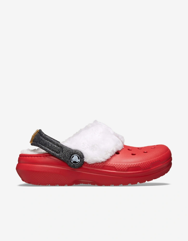 Kids Classic Lined Santa Clog in Red