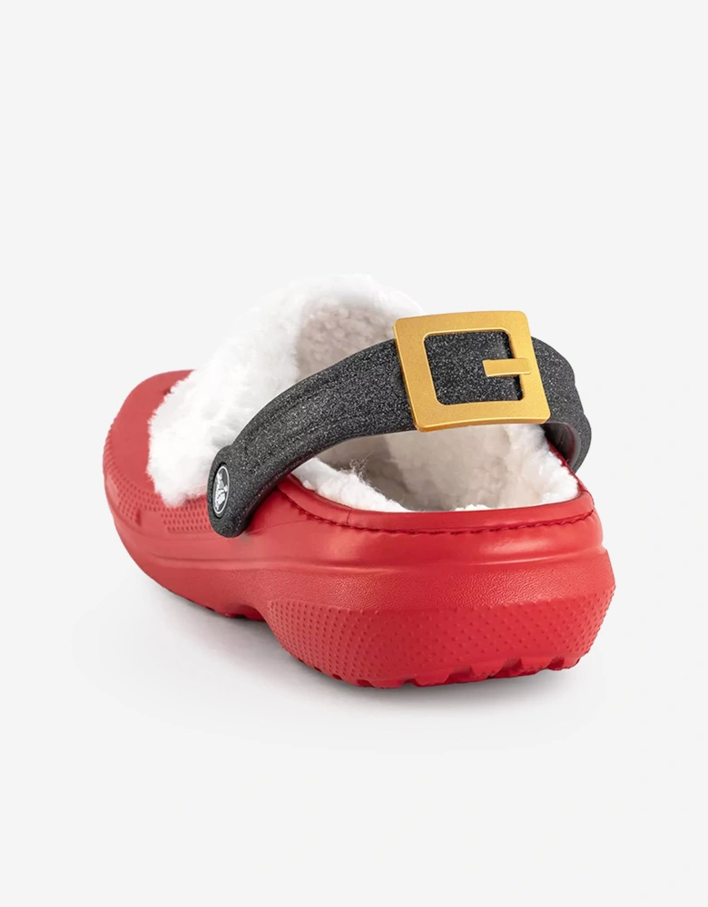 Kids Classic Lined Santa Clog in Red