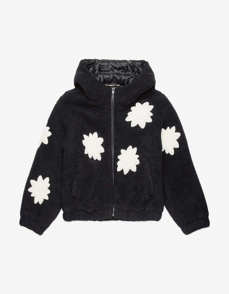Girls Zip Up Jacket in Black