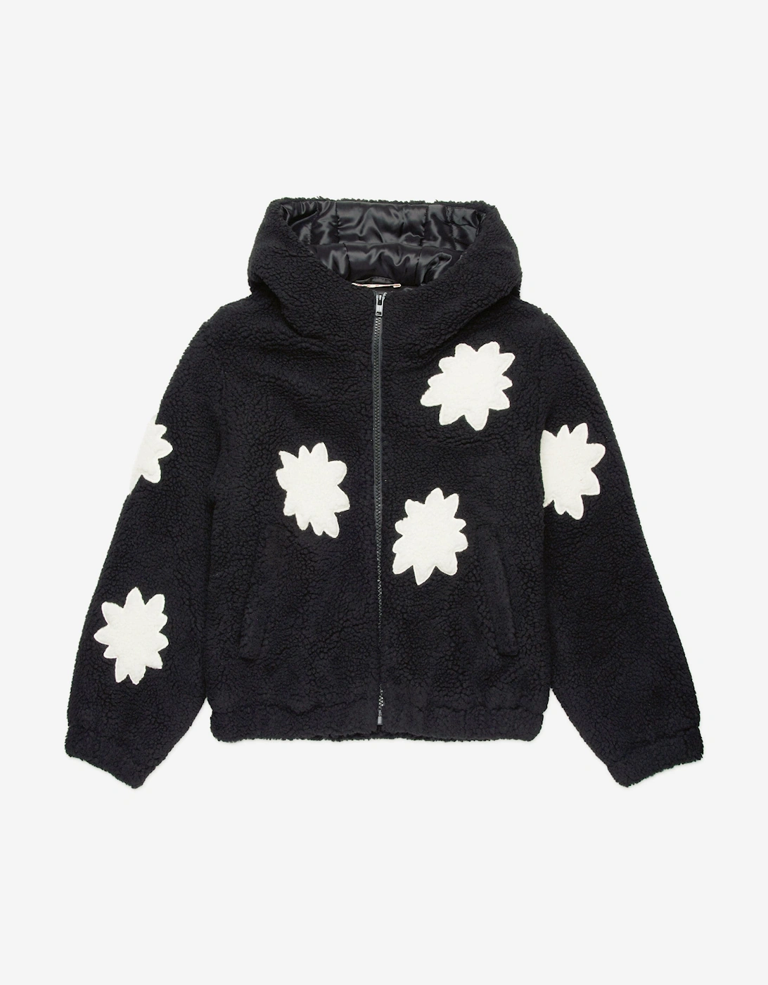 Girls Zip Up Jacket in Black, 5 of 4