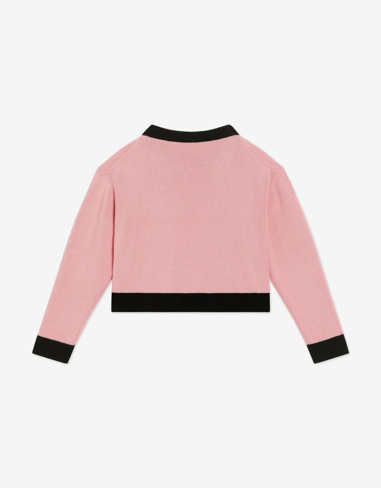 Girls Cashmere Logo Jumper in Pink