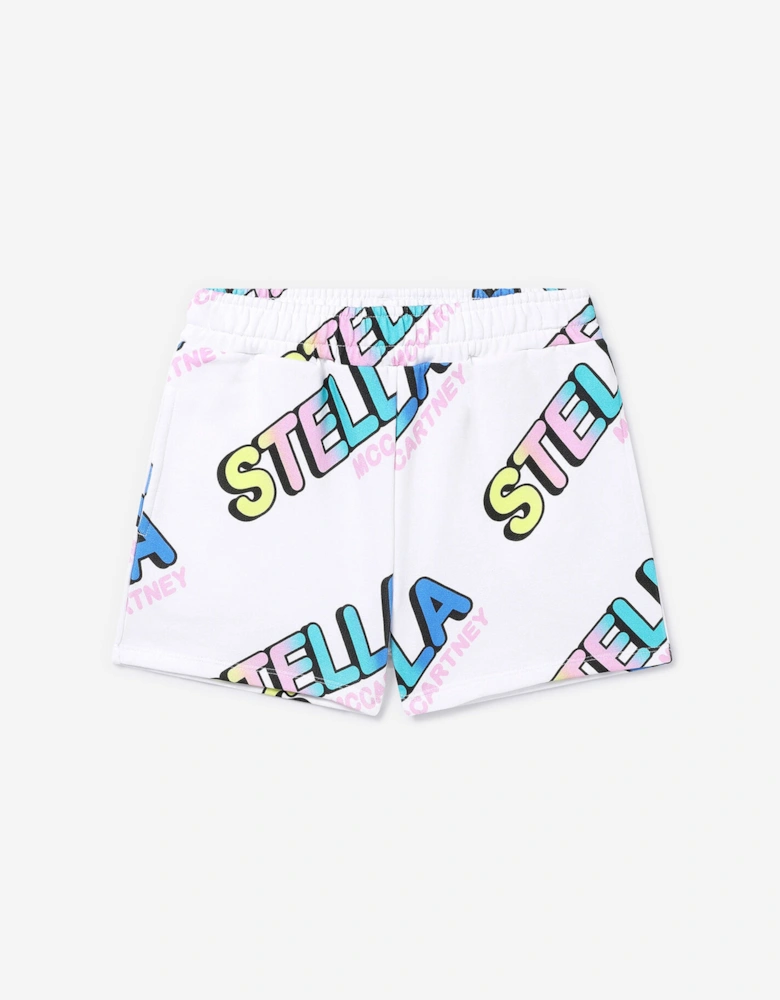 Girls Logo Shorts in White