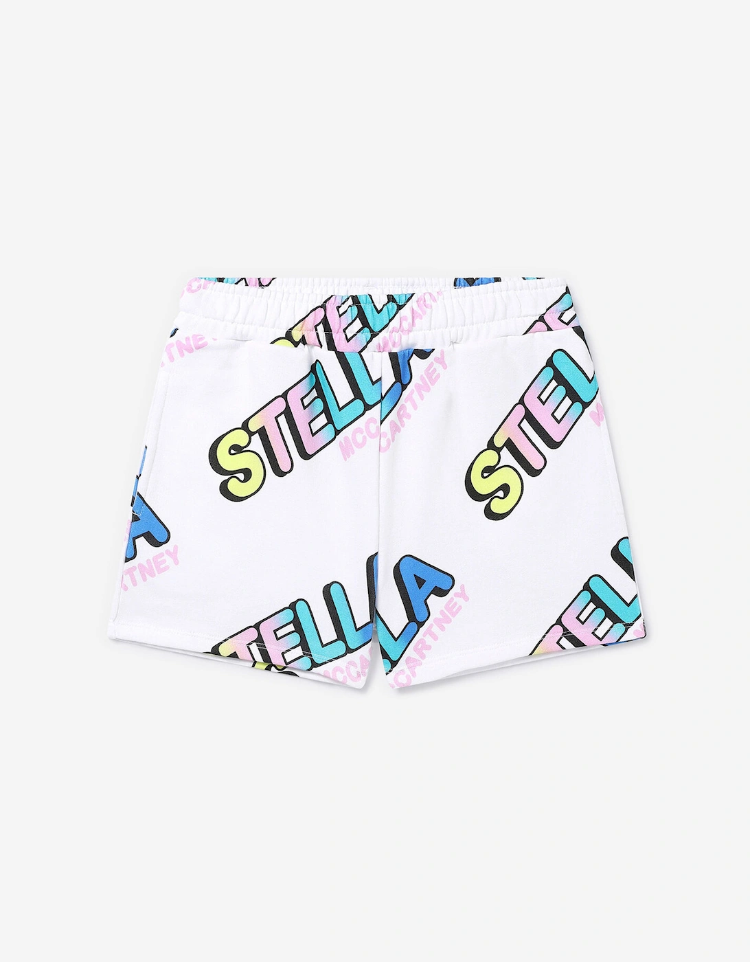 Girls Logo Shorts in White, 5 of 4