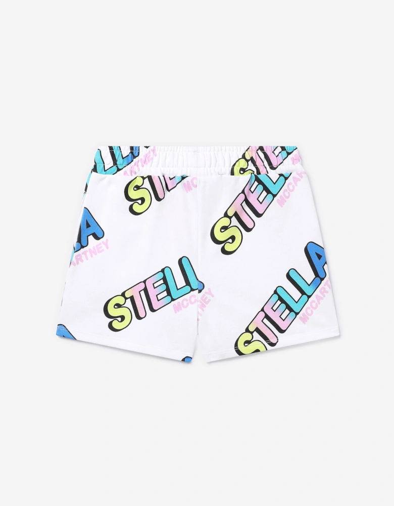 Girls Logo Shorts in White