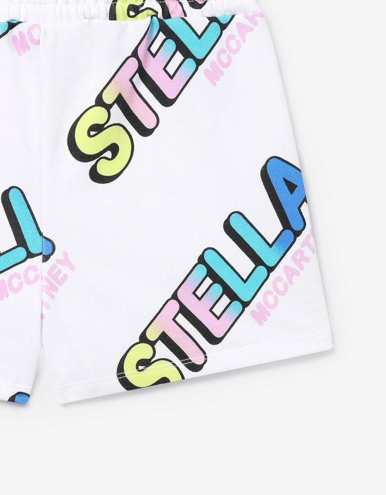 Girls Logo Shorts in White