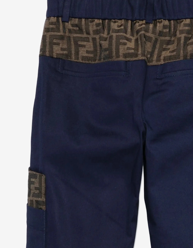 Boys Gabardine Trousers in Navy