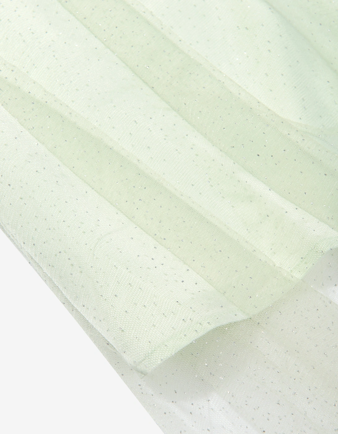Girls Shimmer Layered Dress in Green