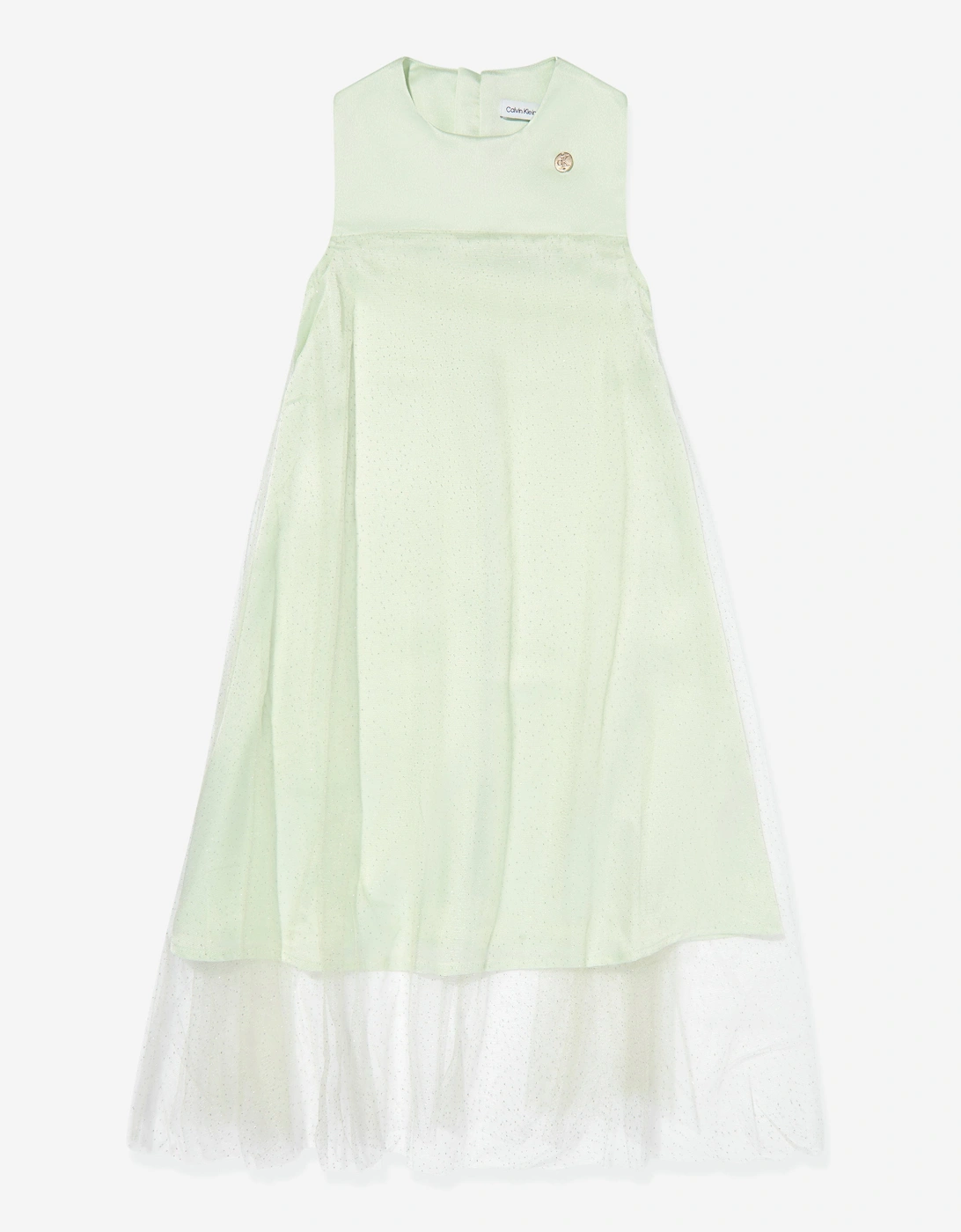 Girls Shimmer Layered Dress in Green, 5 of 4