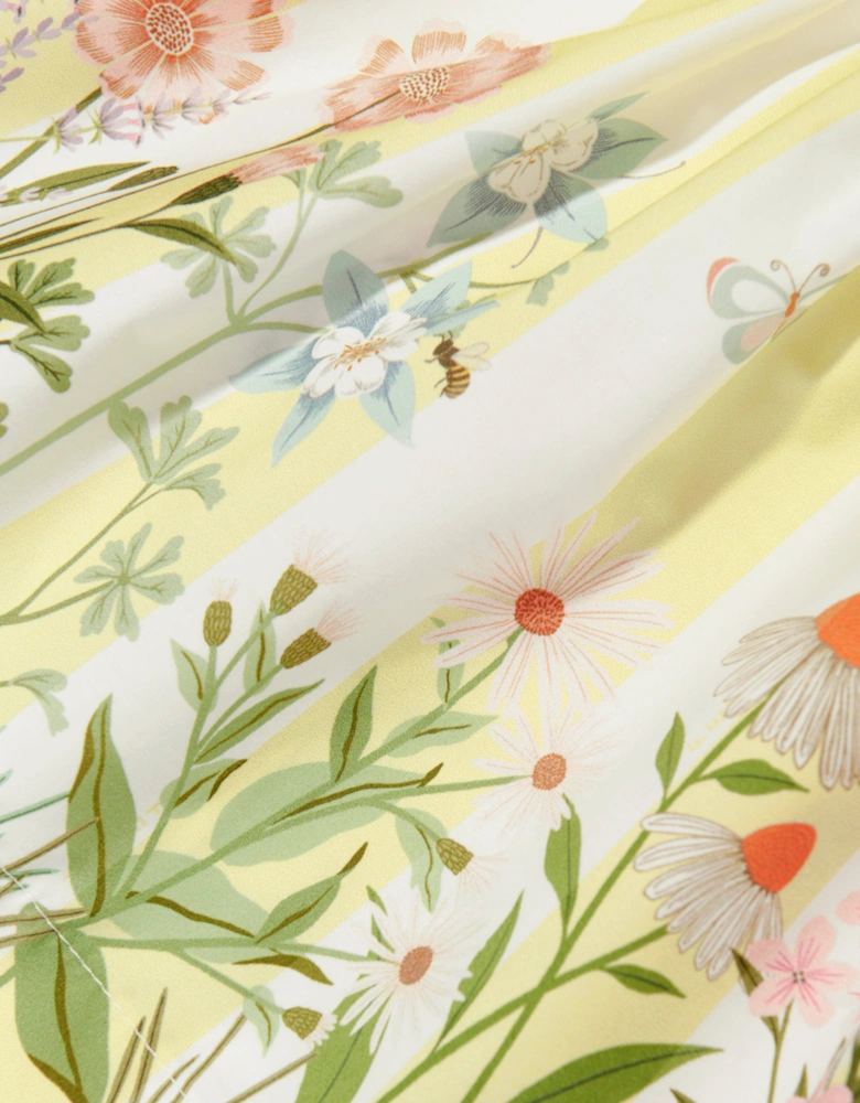 Baby Girls Striped Floral Skirt in Yellow