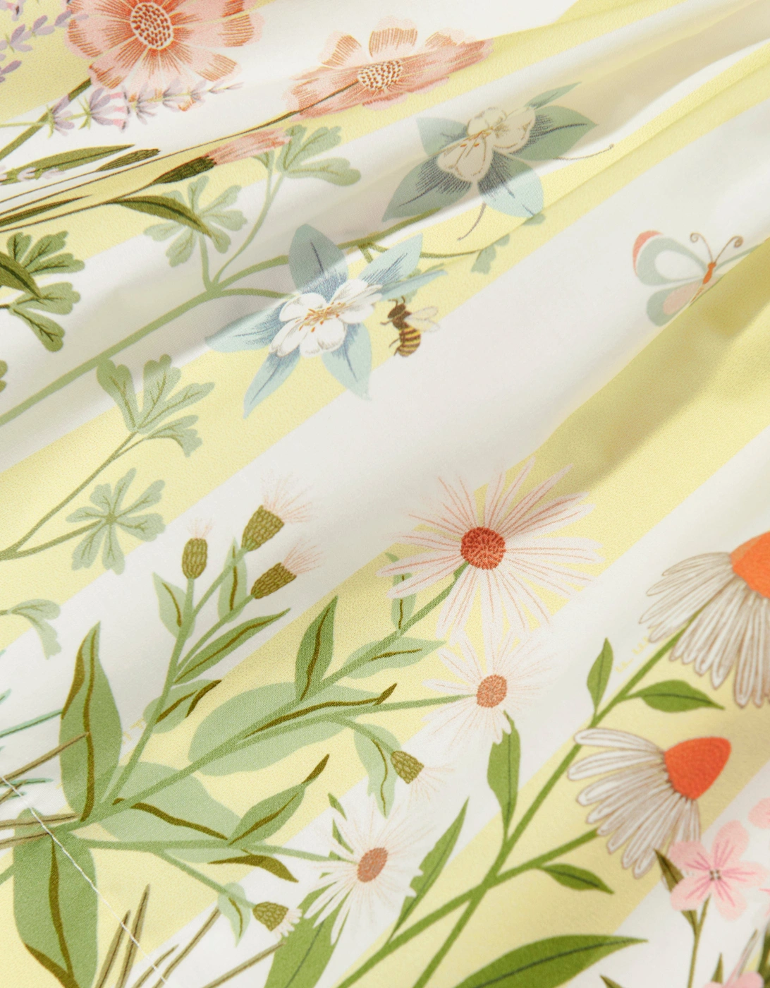 Baby Girls Striped Floral Skirt in Yellow