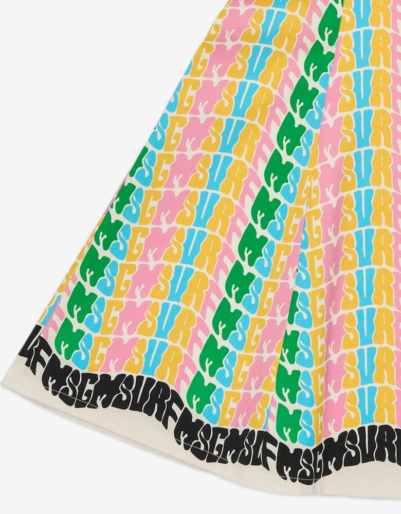 Girls Gabardine Dress in Multicolour