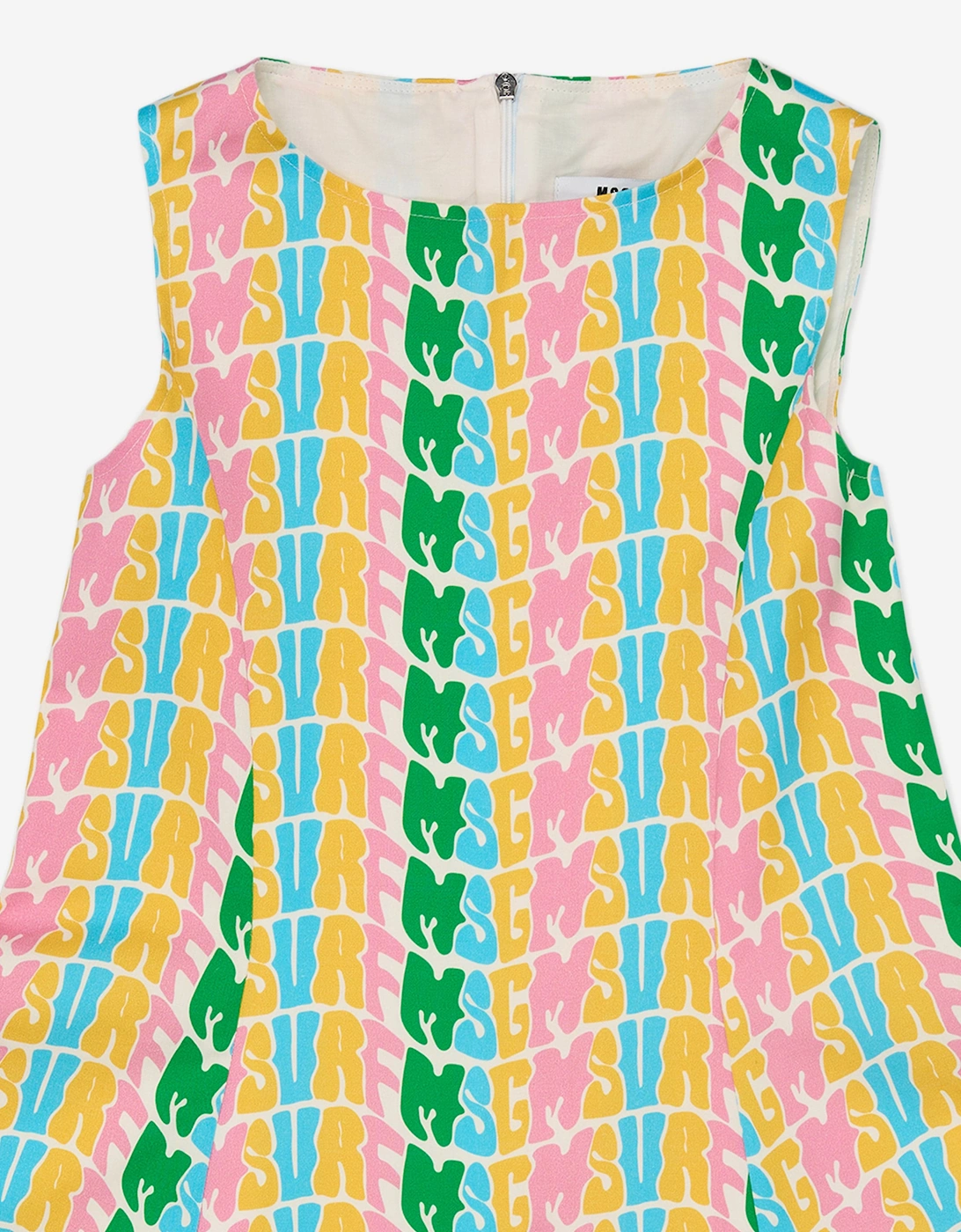 Girls Gabardine Dress in Multicolour