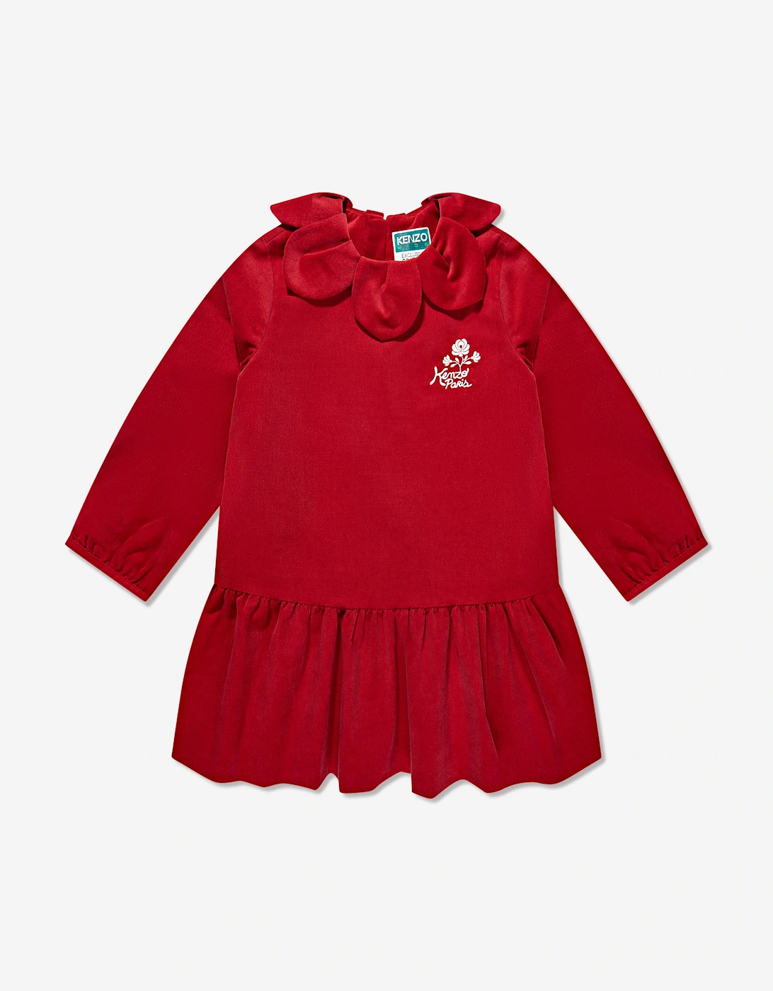 Girls Palatine Velvet Dress in Red, 6 of 5