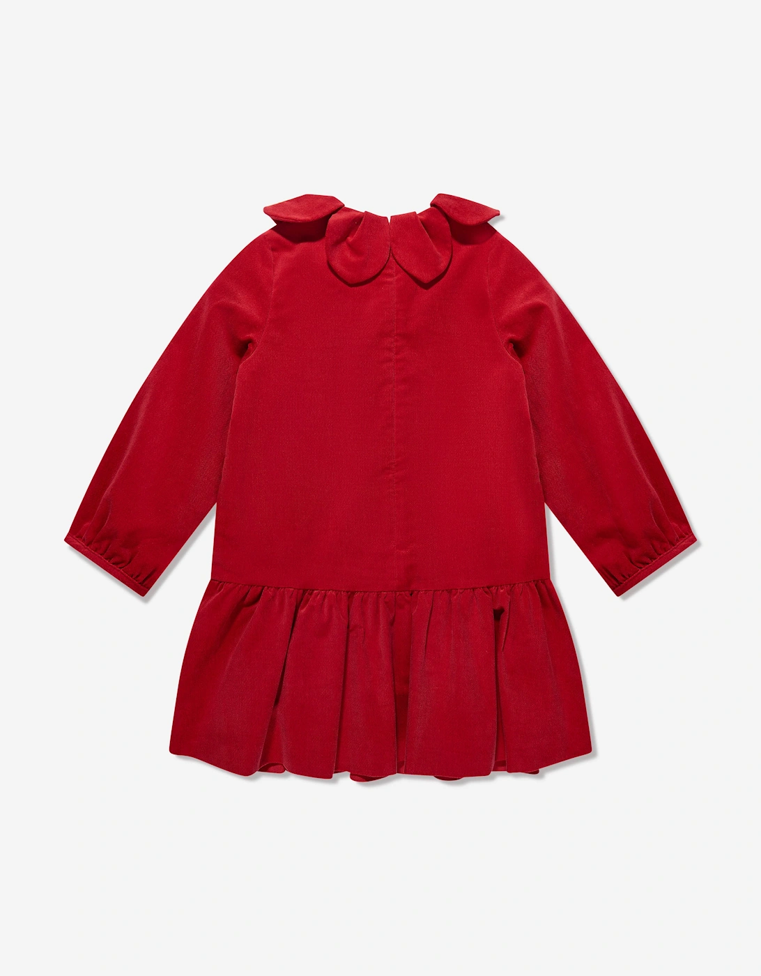 Girls Palatine Velvet Dress in Red