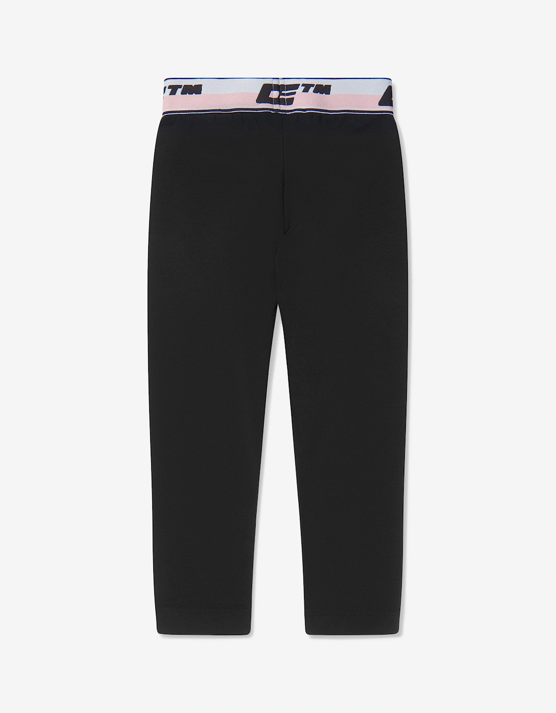 Girls Logo Band Leggings in Black