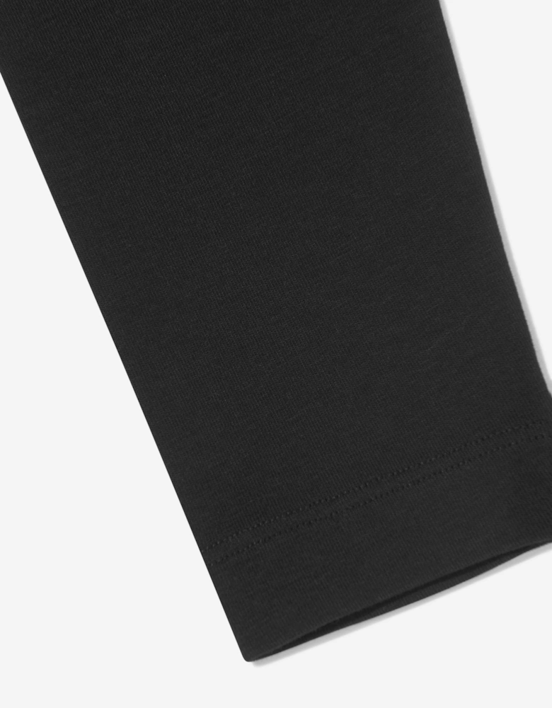 Girls Logo Band Leggings in Black