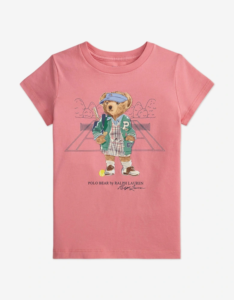 Girls Polo Bear T-Shirt in Pink