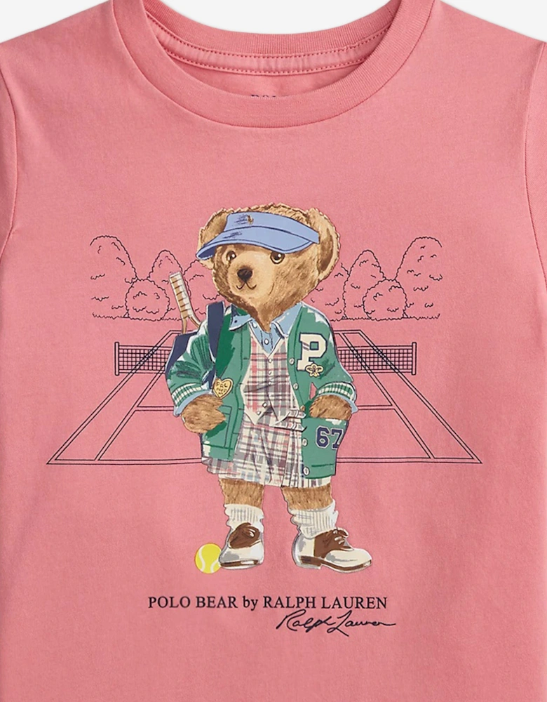 Girls Polo Bear T-Shirt in Pink