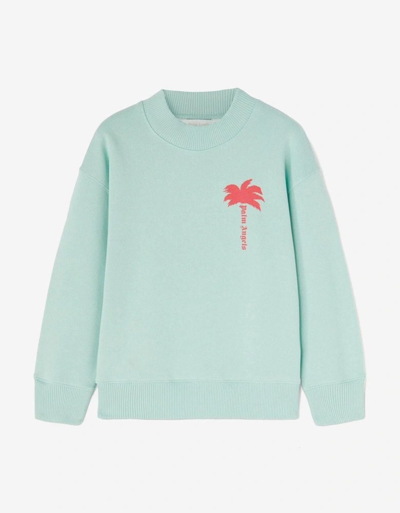Girls The Palm Sweatshirt in Green