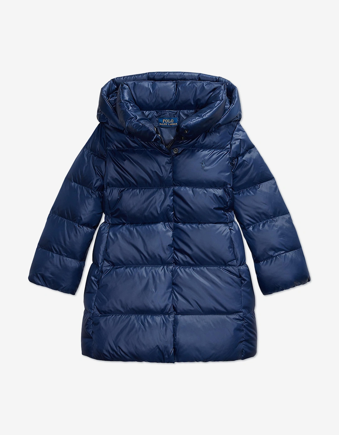 Girls Down Padded Coat in Navy, 5 of 4