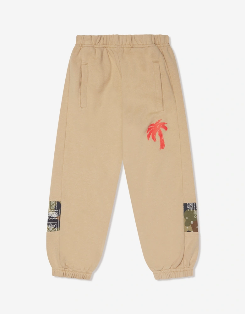 Boys Palm Brush Camo Joggers in Beige