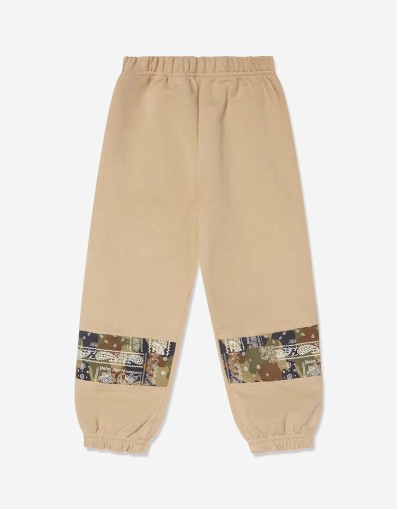 Boys Palm Brush Camo Joggers in Beige