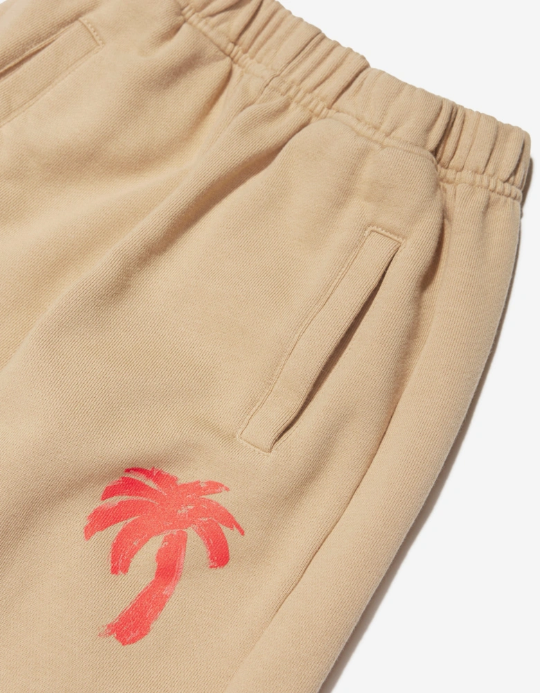 Boys Palm Brush Camo Joggers in Beige