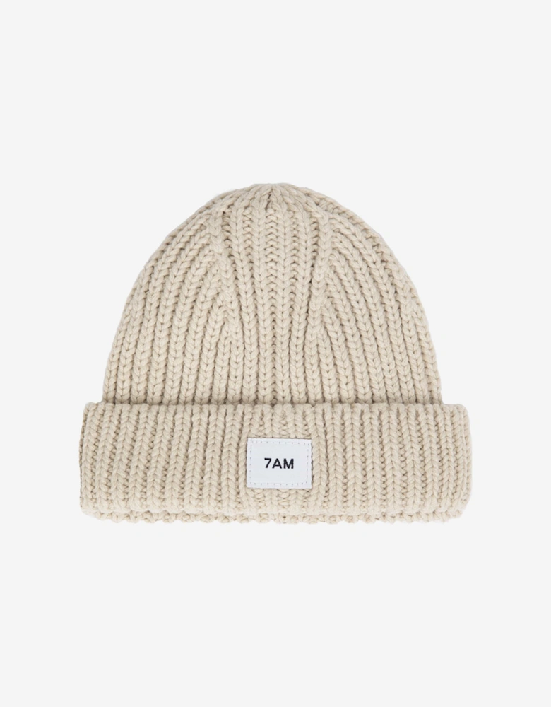 7AM Enfant Baby Chunky Beanie Hat in Beige