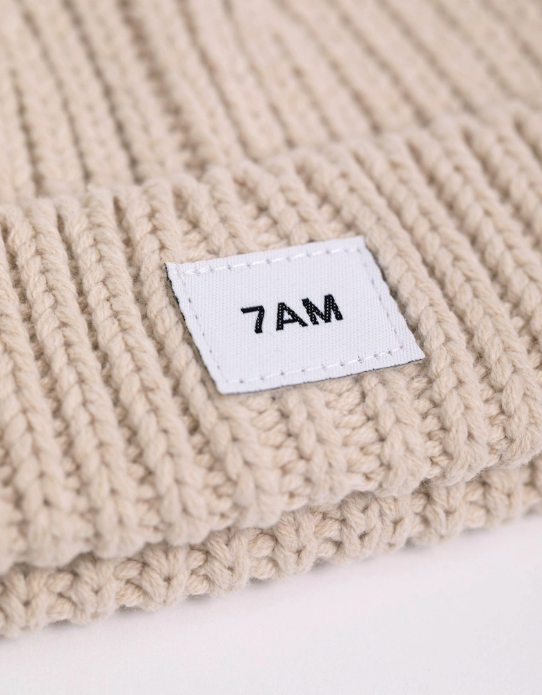 7AM Enfant Baby Chunky Beanie Hat in Beige