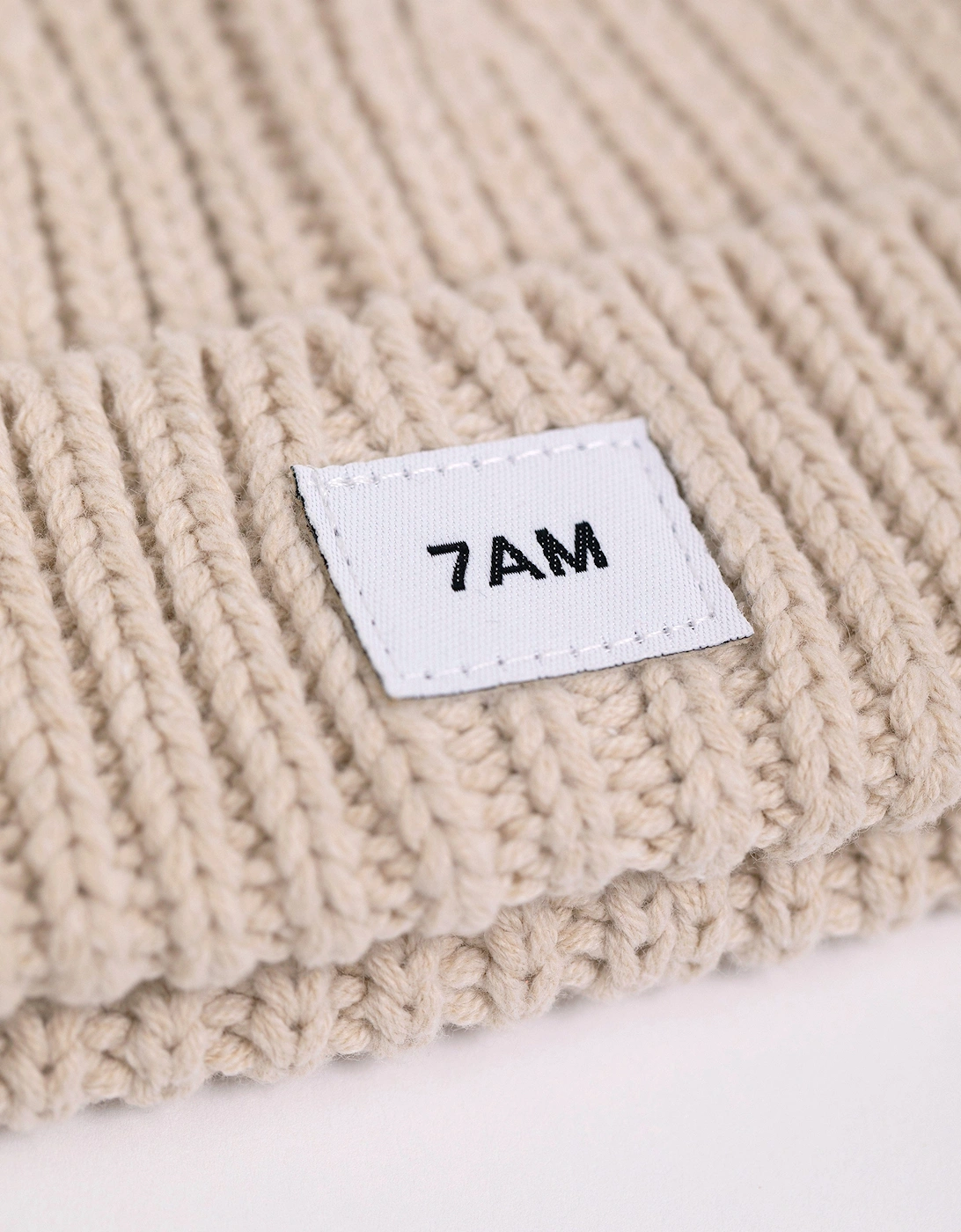 7AM Enfant Baby Chunky Beanie Hat in Beige