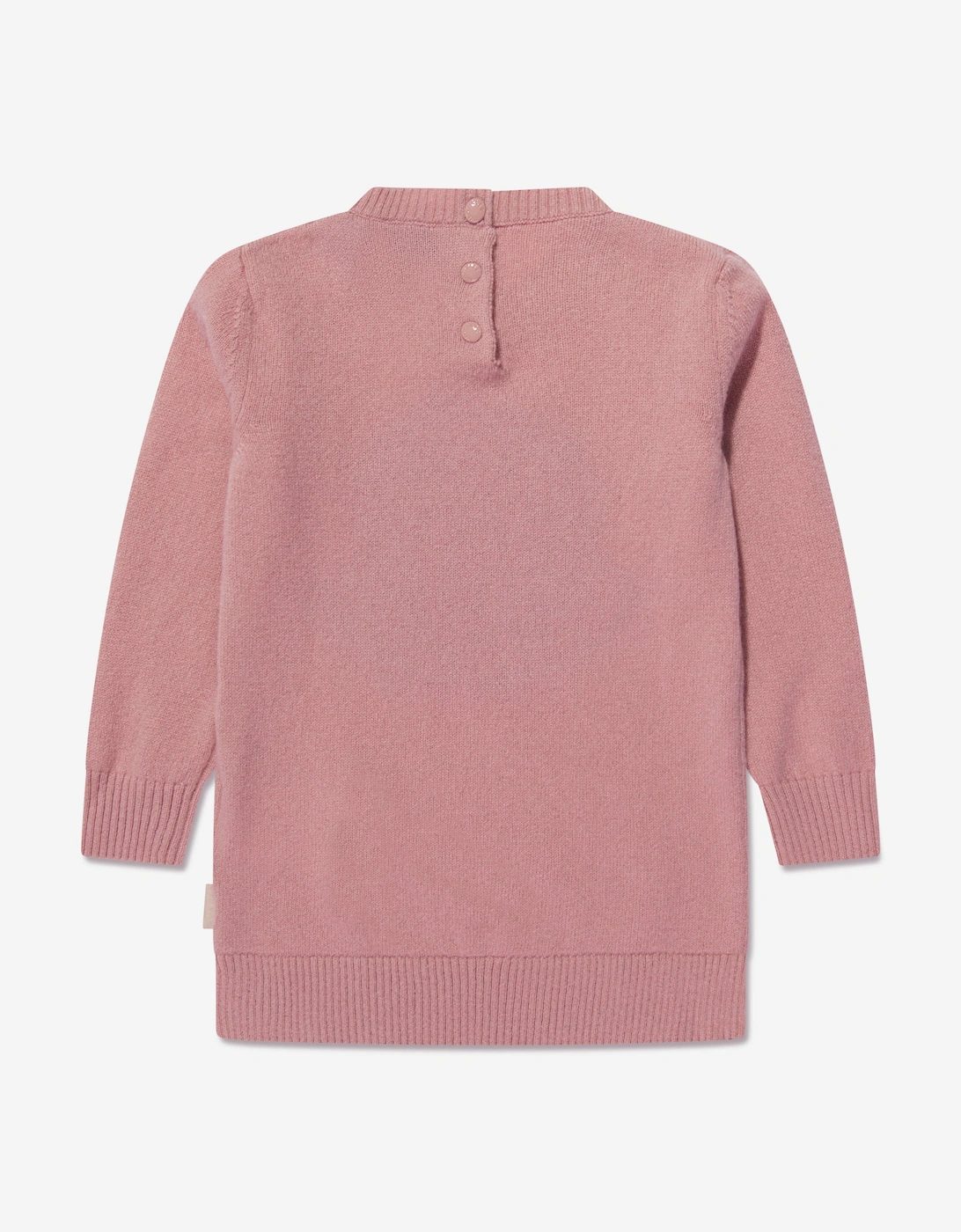 Enfant Baby Girls Knitted Logo Dress in Pink