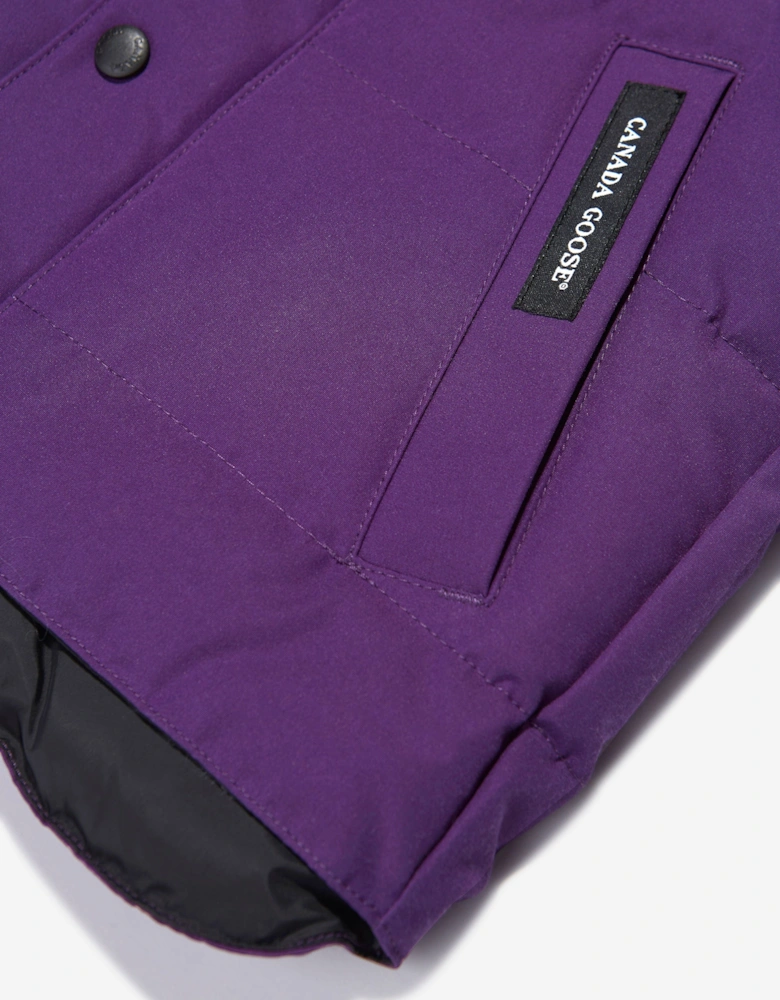 Kids Down Padded Vanier Vest in Purple
