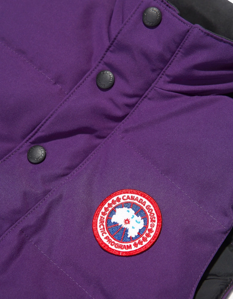Kids Down Padded Vanier Vest in Purple